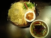 「赤辛味噌つけ麺+無料大盛り」@麺屋 金みそ商店の写真