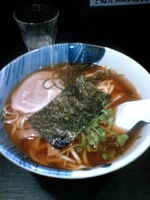 「らーめん（平打麺）:650円」@和風らーめん 水琴窟の写真