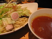 「赤つけ麺（期間限定メニュー）」@麺屋 騎士の写真