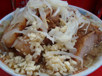 「小ぶたダブル（ニンニクマシ、カラメ）」@ラーメン二郎 三田本店の写真