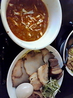 「から肉つけ麺」@手打ち麺処 暁天の写真