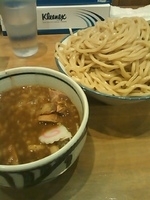 「つけ麺（大盛）+半チャーシュー」@麺屋 狢〜むじな〜の写真