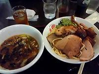 「肉つけ麺」@手打ち麺処 暁天の写真