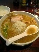 「味噌らーめん+白米」@ぁ. ガッチャ麺の写真