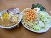 「特製味噌つけ麺・中盛・野菜大盛」@麺屋 MARUの写真