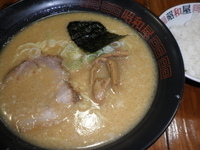 「昭和屋セット味噌（619円）大盛（105円）こってり・太麺」@らーめん昭和屋の写真