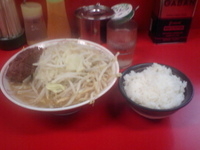 「味噌（太麺）+ライス」@ラーメン 麺徳 東陽町店の写真