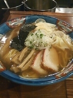「特製ワンタン麺（ハーフ）（黒だし）（大盛）」@八雲の写真