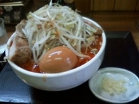 「限定醤油らーめん（麺大盛） 750円 + 味玉150円  野菜大」@味噌麺処 花道庵の写真