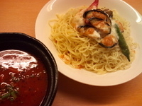 「09.9限定 トマトつけめん ベーコン・なす&モッツァレラチーズ」@らあめん工房 まんぼぉの写真