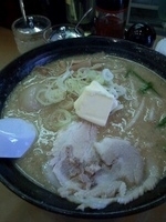 「みそバターらーめん サービス券の味玉」@らーめん 一 六角橋の写真