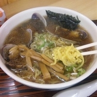 「アサリラーメン（醤油/あっさり/太麺）800円」@魚一 らーめん工房の写真