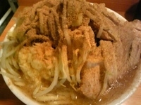 「小+魚粉（にんにく）」@ラーメン二郎 八王子野猿街道店2の写真