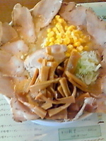 「味噌チャーシュー+メンマ（麺太&固めselect）」@みつやの写真