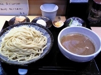 「つけ麺（中盛300g）味玉+角肉」@つけ麺 道の写真