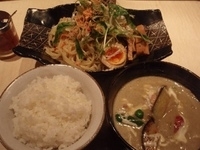 「「タイ風グリーンカレーつけ麺（880円）（7月限定）+ライス（1」@麺喰屋 澤の写真