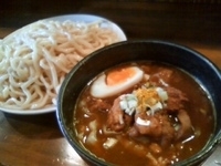 「牛すじカレーつけそば 850円 + 大盛（400g） 50円」@麺 池谷精肉店の写真