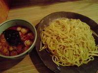 「辛つけ麺（大盛無料） 750円」@つけめん専門店 一歩の写真