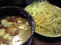 「特我流つけそば（大盛・野菜）」@麺 池谷精肉店の写真