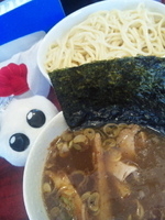 「一鶴つけめん大盛り+魚粉」@麺家 一鶴の写真