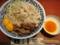 「油そば+卵黄2ヶ+脂ちょっと多め」@麺香房 暖々の写真