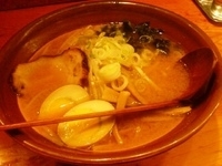 「味噌ラーメン（750円）+煮玉子（100円）」@さっぽろラーメン横丁 満龍 恵比寿ガーデンプレイス店の写真