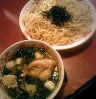 「かしわもりそば（太麺）+味付けたまご」@らーめん天神下 大喜の写真