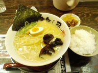 「塩とんこつ肉なし」@こだわりラーメン 津気屋 本店の写真