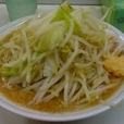 味噌ラーメン（750円）、野菜多めニンニク