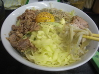 「汁なし（野菜マシ）780円」@らーめん豚喜の写真