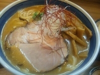 「濃厚みそ中華そば750円+大盛り50円+エビ辛し100円+半ライ」@中華そば・つけそば 浜屋 我孫子店の写真