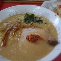 「半チャーハン味噌ラーメンセット 750円」@太昇亭の写真