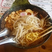 「かもんのみそらーめん（中太麺）+ニンニク+炒めモヤシ+激辛+替玉」@火門拉麺の写真