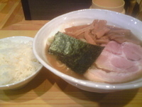 「ら～めん+白飯」@ら〜めん台風。の写真