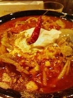 「激辛区濃厚極太町味噌番地 900円（半ライス、味玉サービス）」@麺喰屋 澤の写真