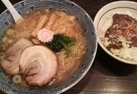 「中華そば+キーマカレー丼」@つけ麺 弐☆゛屋の写真
