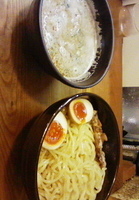 「つけ麺400g+トッピングチャーシュー大盛り+煮玉子」@つけ麺 上方屋 五郎ヱ門の写真