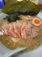 「チャーシューメン（麺固め） 800円 （+モーニングサービスの煮」@ラーメンショップ 122号騎西店の写真