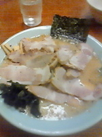 「味噌チャーシュー脂マシ+チャーシュー+メンマ（麺固め）」@ラーメンショップ 堀之内店の写真