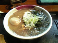 「磯玉らーめん+替え玉 750円+100円」@麺処 福吉 本店の写真