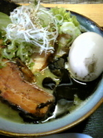 「鳥そば 700円+チャーシュー（3枚） 200円」@カフェバールナ 麺の部の写真