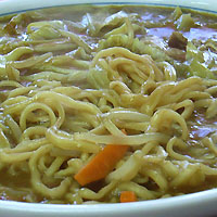 「カレーラーメン大盛（麺うんと硬め）」@中華そば 丸龍の写真