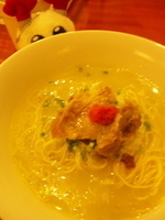 「軍鶏水炊きらーめん」@鳥料理 有明の写真