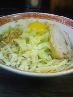 「小 汁なし 650円 + 80円」@ラーメン二郎 横浜関内店の写真