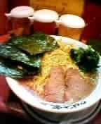 「中ラーメン+中ライス」@横浜家系ラーメン つばさ家 立川店の写真