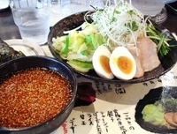 「廣島つけ麺セット（11倍） 【800円+100円】」@廣島つけ麺本舗 ばくだん屋 西新宿店の写真