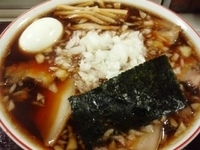 「らーめん（500円）+チャーシュー（100円）+ねぎ（50円）+」@たけおからーめん 松乃家の写真