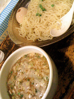 「つけめん（750円）+味玉（ランチタイムサービス）」@鶏の穴の写真