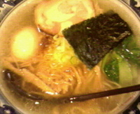 「塩ラーメン+味玉」@○屋製麺店の写真