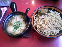 「醤油つけ麺+サービス餃子+サービス味玉」@麺屋 つるり 茨城総本店の写真